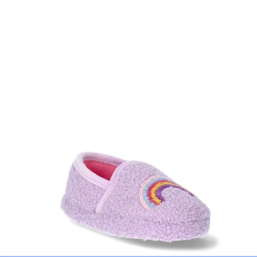 Wonder Nation Toddler Girls Icon Slippers, Sizes 9/10